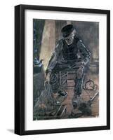 Old Man Kindling Wood, 1881-Vincent van Gogh-Framed Giclee Print