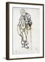 Old Man Leaning on His Stick by Ogata Korin (1658-1716)-null-Framed Giclee Print