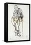 Old Man Leaning on His Stick by Ogata Korin (1658-1716)-null-Framed Stretched Canvas