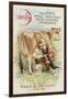 Old Man Milking Cow, with Child and Cat-null-Framed Giclee Print