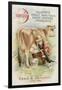 Old Man Milking Cow, with Child and Cat-null-Framed Giclee Print