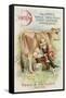 Old Man Milking Cow, with Child and Cat-null-Framed Stretched Canvas