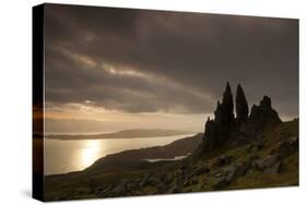 Old Man of Storr at Dawn, Skye, Inner Hebrides, Scotland, UK, January 2011-Peter Cairns-Stretched Canvas