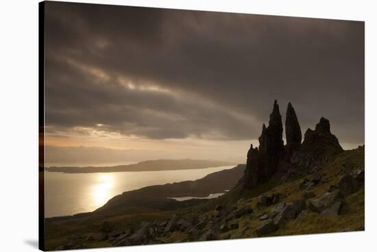 Old Man of Storr at Dawn, Skye, Inner Hebrides, Scotland, UK, January 2011-Peter Cairns-Stretched Canvas