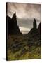 Old Man of Storr at Dawn, Skye, Inner Hebrides, Scotland, UK, January 2011-Peter Cairns-Stretched Canvas