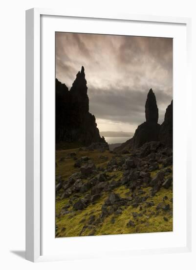 Old Man of Storr at Dawn, Skye, Inner Hebrides, Scotland, UK, January 2011-Peter Cairns-Framed Photographic Print