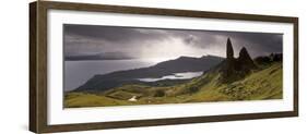 Old Man of Storr, Loch Leathan and Raasay Sound, Trotternish, Isle of Skye, Scotland-Patrick Dieudonne-Framed Photographic Print