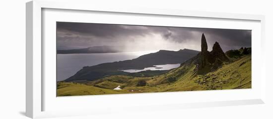 Old Man of Storr, Loch Leathan and Raasay Sound, Trotternish, Isle of Skye, Scotland-Patrick Dieudonne-Framed Photographic Print