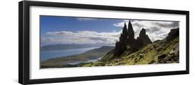 Old Man of Storr, Loch Leathan and Raasay Sound, Trotternish, Isle of Skye, Scotland-Patrick Dieudonne-Framed Photographic Print