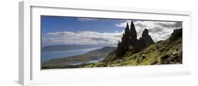Old Man of Storr, Loch Leathan and Raasay Sound, Trotternish, Isle of Skye, Scotland-Patrick Dieudonne-Framed Photographic Print