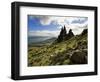 Old Man of Storr, Overlooking Loch Leathan and Raasay Sound, Trotternish, Isle of Skye, Scotland-Patrick Dieudonne-Framed Photographic Print