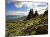 Old Man of Storr, Overlooking Loch Leathan and Raasay Sound, Trotternish, Isle of Skye, Scotland-Patrick Dieudonne-Mounted Photographic Print