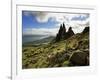 Old Man of Storr, Overlooking Loch Leathan and Raasay Sound, Trotternish, Isle of Skye, Scotland-Patrick Dieudonne-Framed Photographic Print