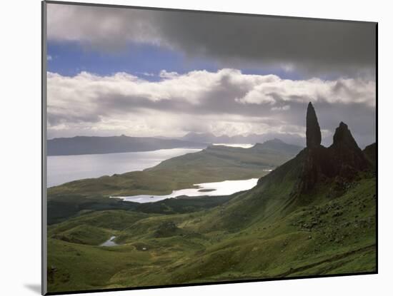 Old Man of Storr, Overlooking Sound of Raasay, Isle of Skye, Highland Region, Scotland-Patrick Dieudonne-Mounted Photographic Print