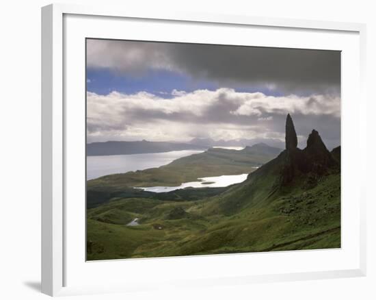 Old Man of Storr, Overlooking Sound of Raasay, Isle of Skye, Highland Region, Scotland-Patrick Dieudonne-Framed Photographic Print