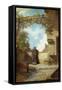 Old Man on the Terrace-Carl Spitzweg-Framed Stretched Canvas