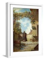 Old Man on the Terrace-Carl Spitzweg-Framed Giclee Print