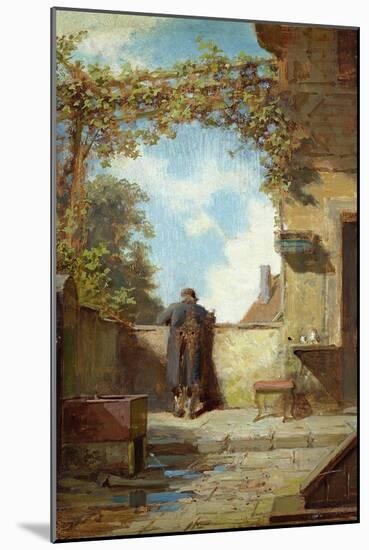 Old Man on the Terrace-Carl Spitzweg-Mounted Giclee Print