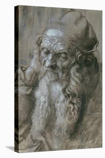 Old Man, or Study for a Saint, Brush Drawing on Brown Paper, 1521-Albrecht Dürer-Stretched Canvas