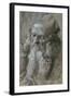 Old Man, or Study for a Saint, Brush Drawing on Brown Paper, 1521-Albrecht Dürer-Framed Giclee Print