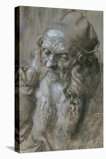 Old Man, or Study for a Saint, Brush Drawing on Brown Paper, 1521-Albrecht Dürer-Stretched Canvas