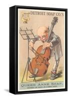 Old Man Playing Cello-null-Framed Stretched Canvas