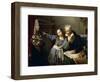 Old Man Pointing Out Maria Luigia's Herm to His Granddaughter, Circa 1830-Giuseppe Molteni-Framed Giclee Print