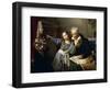 Old Man Pointing Out Maria Luigia's Herm to His Granddaughter, Circa 1830-Giuseppe Molteni-Framed Giclee Print