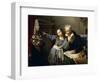 Old Man Pointing Out Maria Luigia's Herm to His Granddaughter, Circa 1830-Giuseppe Molteni-Framed Giclee Print