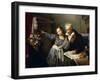 Old Man Pointing Out Maria Luigia's Herm to His Granddaughter, Circa 1830-Giuseppe Molteni-Framed Giclee Print