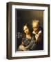 Old Man Pointing Out Maria Luigia's Herm to His Granddaughter, Circa 1830-Giuseppe Moricci-Framed Giclee Print