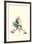 Old Man Polishing Crystal-George Henry Malon-Framed Art Print