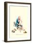 Old Man Polishing Crystal-George Henry Malon-Framed Art Print