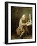 Old Man Reading a Manuscript (Oil on Canvas)-Nicolas-bernard Lepicie-Framed Giclee Print