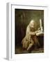 Old Man Reading a Manuscript (Oil on Canvas)-Nicolas-bernard Lepicie-Framed Giclee Print