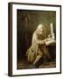 Old Man Reading a Manuscript (Oil on Canvas)-Nicolas-bernard Lepicie-Framed Giclee Print