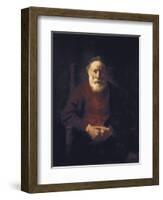 Old Man Seated-Rembrandt van Rijn-Framed Art Print