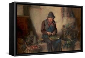 Old Man Shelling Peas, C.1880-Hermann Kern-Framed Stretched Canvas