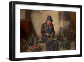 Old Man Shelling Peas, C.1880-Hermann Kern-Framed Giclee Print