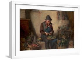 Old Man Shelling Peas, C.1880-Hermann Kern-Framed Giclee Print