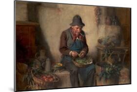 Old Man Shelling Peas, C.1880-Hermann Kern-Mounted Giclee Print