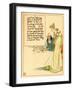 Old Man Sitting At A Table First With A Young Girl-Walter Crane-Framed Art Print