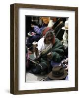 Old Man, Tibet-Michael Brown-Framed Photographic Print