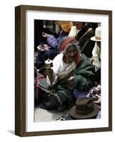 Old Man, Tibet-Michael Brown-Framed Photographic Print