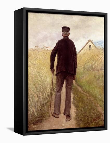 Old Man Walking in a Rye Field-Laurits Andersen Ring-Framed Stretched Canvas