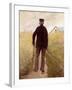 Old Man Walking in a Rye Field-Laurits Andersen Ring-Framed Giclee Print