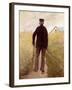 Old Man Walking in a Rye Field-Laurits Andersen Ring-Framed Giclee Print