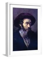 Old Man with a Fur Cap-Rembrandt van Rijn-Framed Art Print