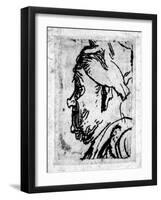 Old Man with a Snub Nose, C.1629 (Etching)-Rembrandt van Rijn-Framed Giclee Print