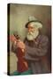 Old Man with a Violin-T. Clare-Stretched Canvas